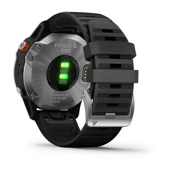 Смарт-годинник Garmin Fenix 6 Solar Silver with black band (010-02410-00) - фото 7