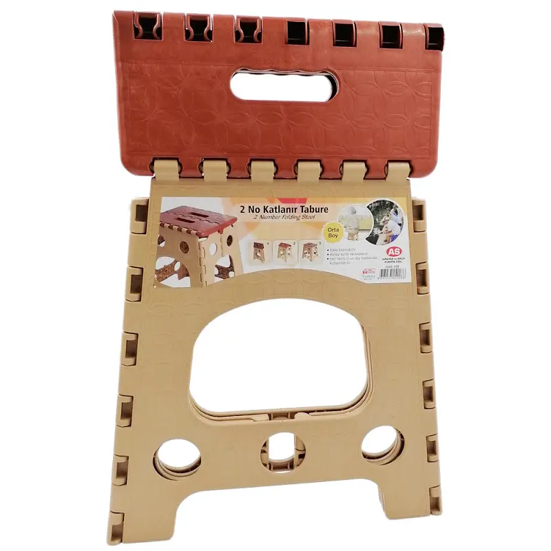 Табурет Planet розкладний коричнево-бежевий 36 см (SEAT02) - фото 2