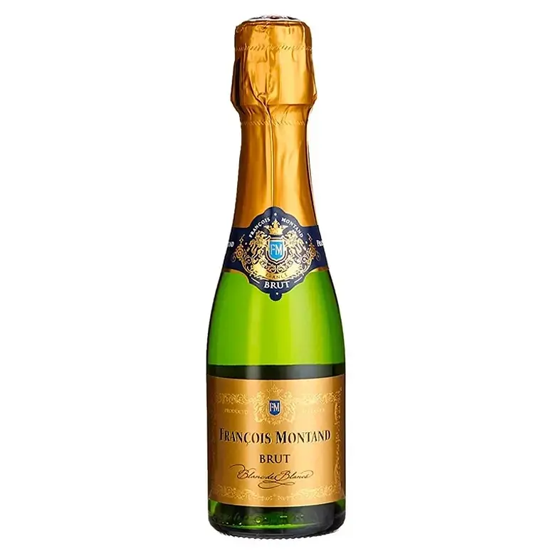 Набор игристое вино Francois Montand Brut Blanc de Blancs белое брют 0.75 л+ игристое вино Francois Montand Brut Blanc de Blancs белое брют 0.2 л - фото 3