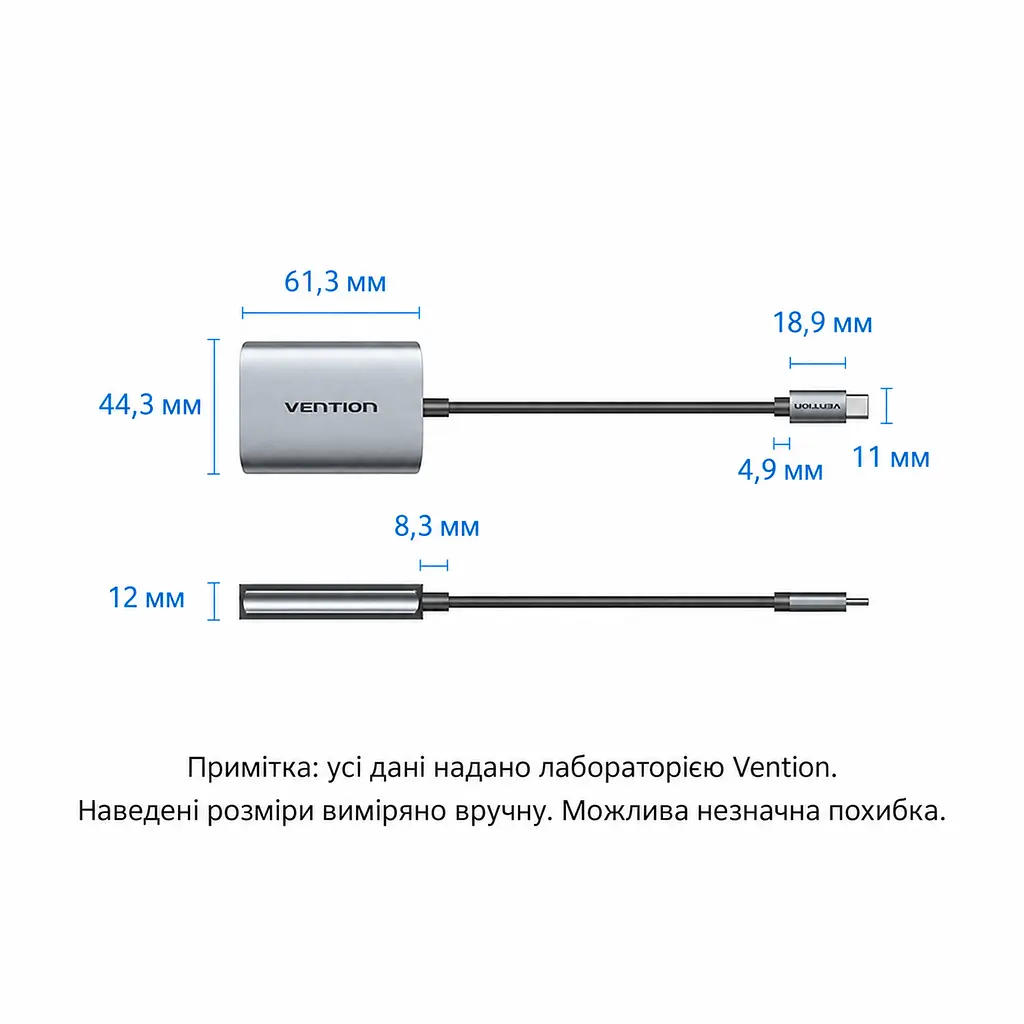 MST-відеоадаптер для двох дисплеїв Vention USB-C штекер на два HDMI-гнізда Одночасний вивід 4K 30 Гц на HDMI 1 та 1080p 60 Гц на HDMI 2 Порт USB-C пристрою має підтримувати DP Alt Mode Для першого використання потрібне налаштування UDisplay Режими дублювання та розширення екрана Сумісність із Windows та macOS З вбудованим кабелем 0,15 м Сірий (ACZHB) - фото 10