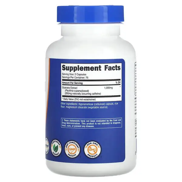 Гуарана Guarana 150 Capsules Nutricost vit0006074 - фото 2