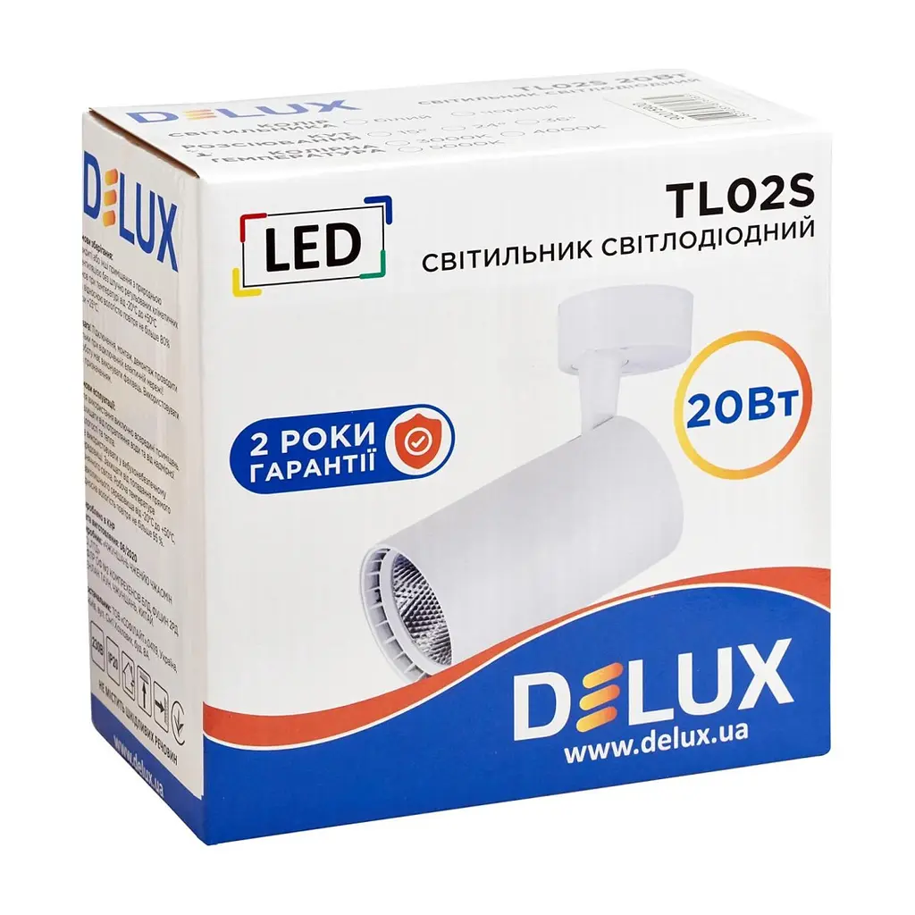 Спот Delux TL02S 20 Вт 4000K (90015900) - фото 2