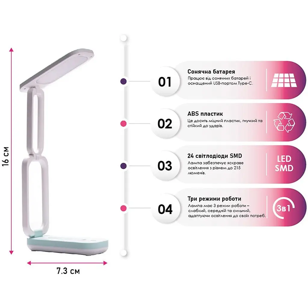 Настольная лампа TheGeneral Vela белая (40040519-08) - фото 5
