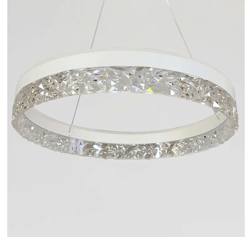 Світлодіодна люстра підвісна Artlight MD230327WH з білим кільцем, 53W - фото 5