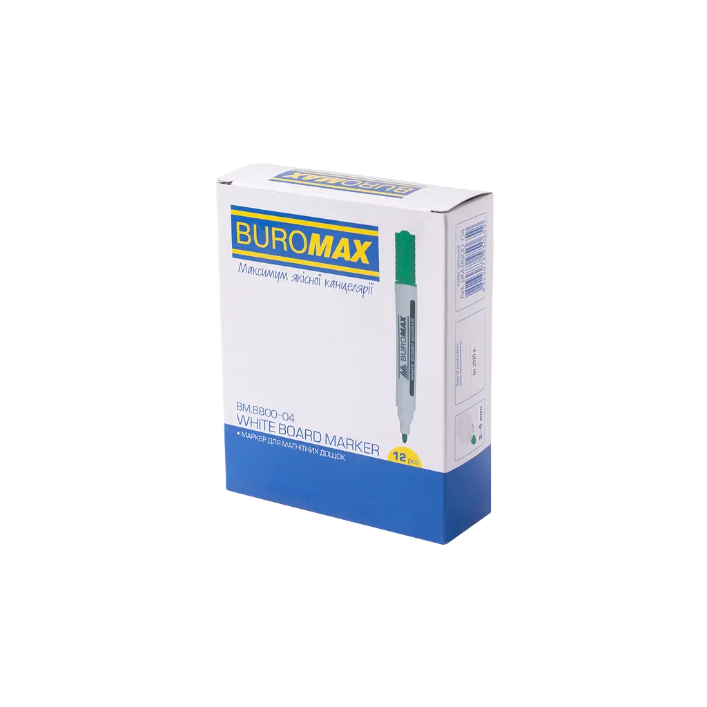 Маркер Buromax для магнітних сухостираючих дошок зелений (BM.8800-04) - фото 3