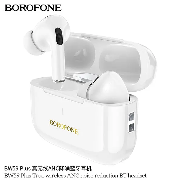 Наушники Borofone BW59 Plus TWS с шумоподавлением |BT5.3, 30/300mAh, ANC, 4h| white - фото 3