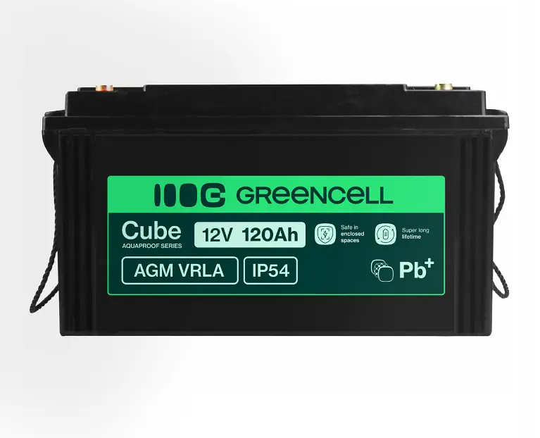 Акумулятор Green Cell AGM VRLA 12 V 120 Ah IP54 для фотоелектричних систем, яхт, човнів, сонячних панелей - фото 3