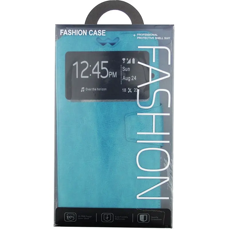 Чохол-книжка Toto Book Silicone Slide Universal Cover With Window 4.8"-5.3" Light Blue - фото 2
