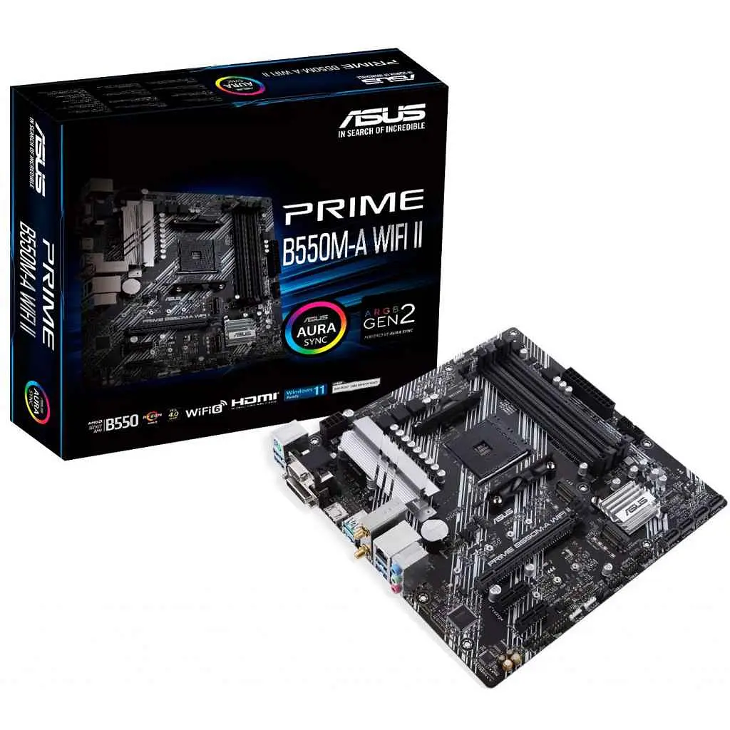 Материнська плата ASUS PRIME B550M-A WIFI II (PRIME B550M-A WI-FI II) (Socket AM4, AMD B550, Micro-ATX) - фото 6