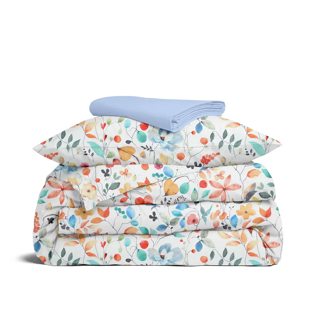 Дитяча постільна білизна в ліжечко AQUARELLE FLOWERS CS1 COSAS (4822052265802)