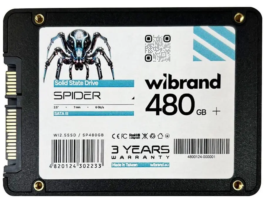 Накопичувач SSD Wibrand Sata 2.5 480GB Spider Bulk 500 512 (WI2.5SSD/SP480GB) - фото 2