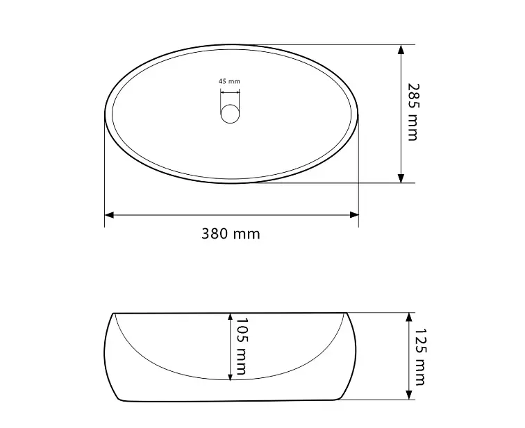 Умивальник VBI Veneto накладний 38x28.5 см lava matt VBI-012813 - фото 6