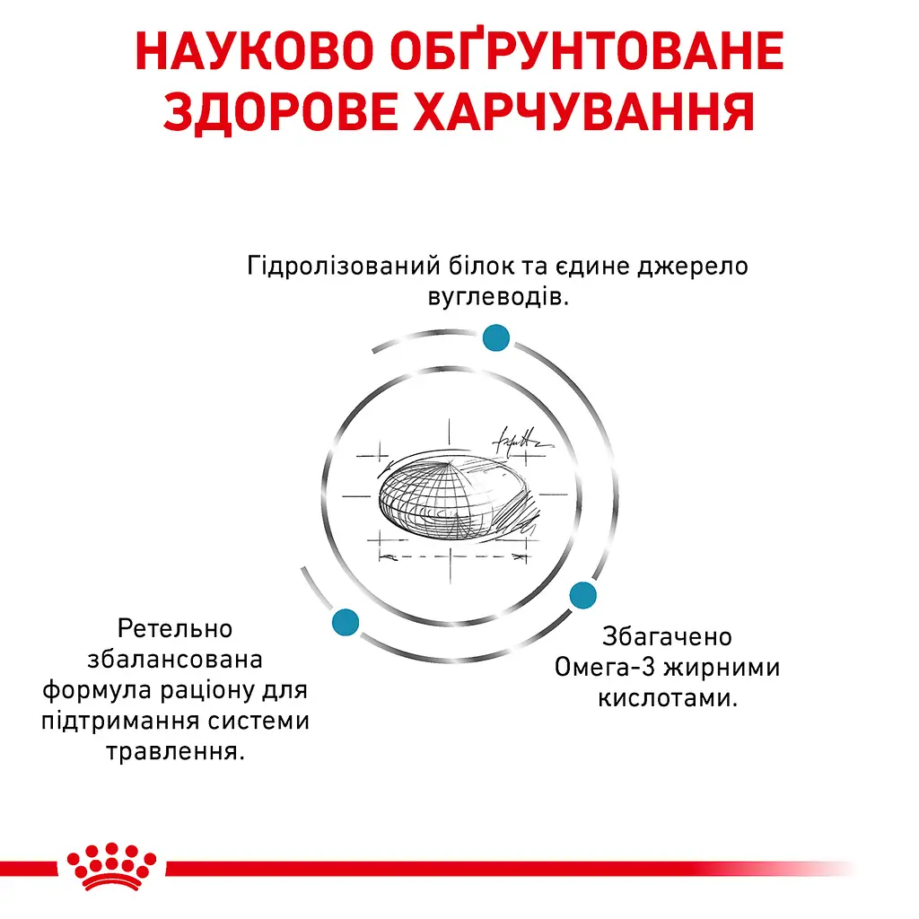 Сухий корм для собак Royal Canin Hypoallergenic Dog при харчовій алергії або непереносимості кормів 2 кг - фото 3