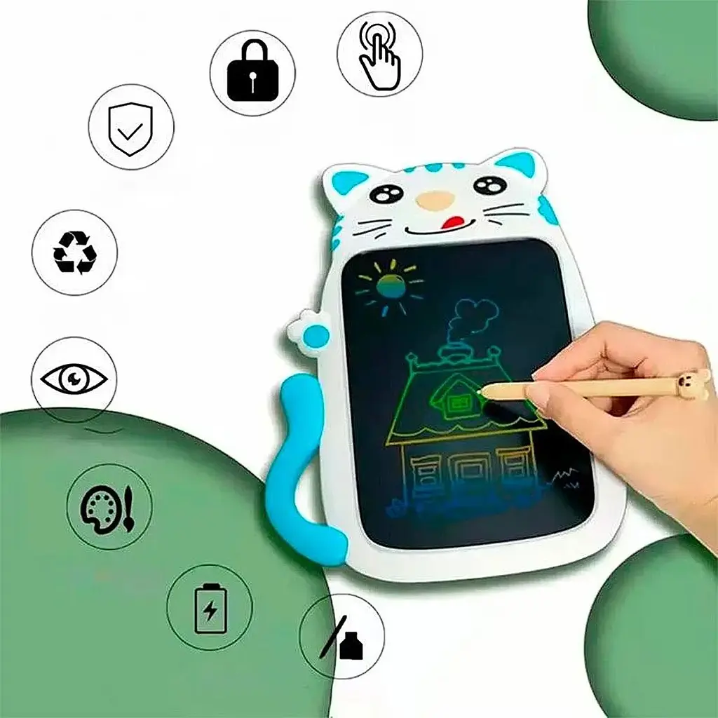 Планшет для малювання DK Kids Pad 9" Color Kity Blue [115850] - фото 4