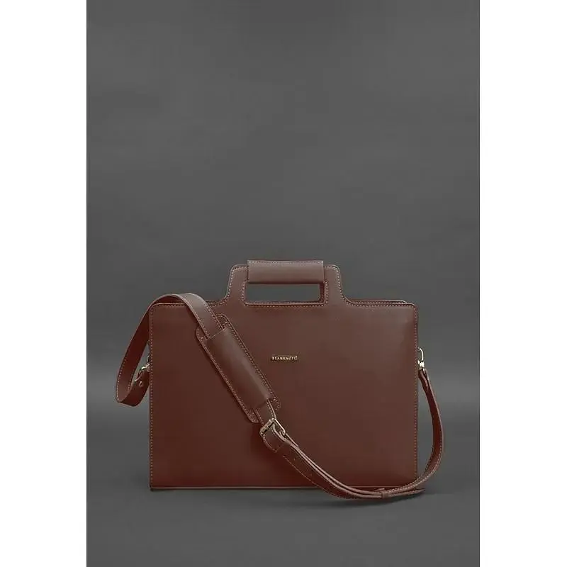 Сумка для ноутбука та документів BlankNote Жіноча шкіряна 15 Burgundy (BN-BAG-36-vin) - фото 5
