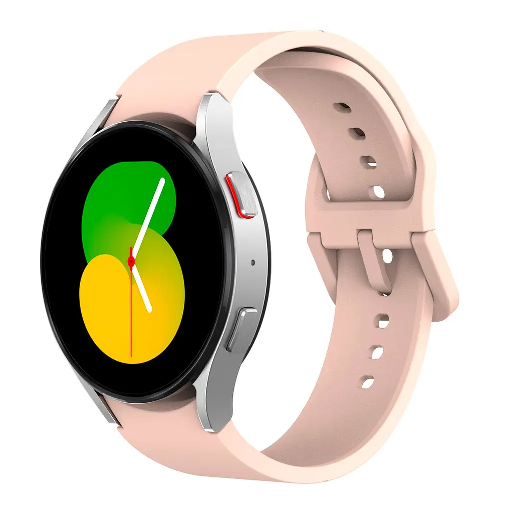 Ремінець для Samsung Galaxy Watch 5 Pro 45mm - бежевий ширина кріплення 20мм силікон Watchbands Color Angle (W29-5WB69551119) - фото 2