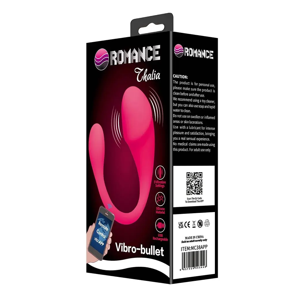 Віброяйце Baile Thalia App Control Bullet, 21 см (рожевий) - фото 9