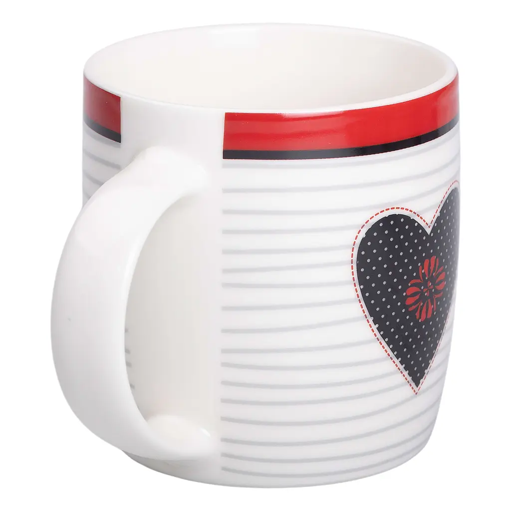 Чашка керамическая Liling Rongxiang Ceramic I love you 400 мл белая с черным RX-N240147WB - фото 2