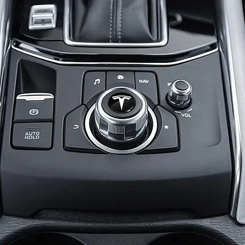 Наклейка з логотипом Tesla для автоключів d=15 мм Пластикова об'ємна - фото 5