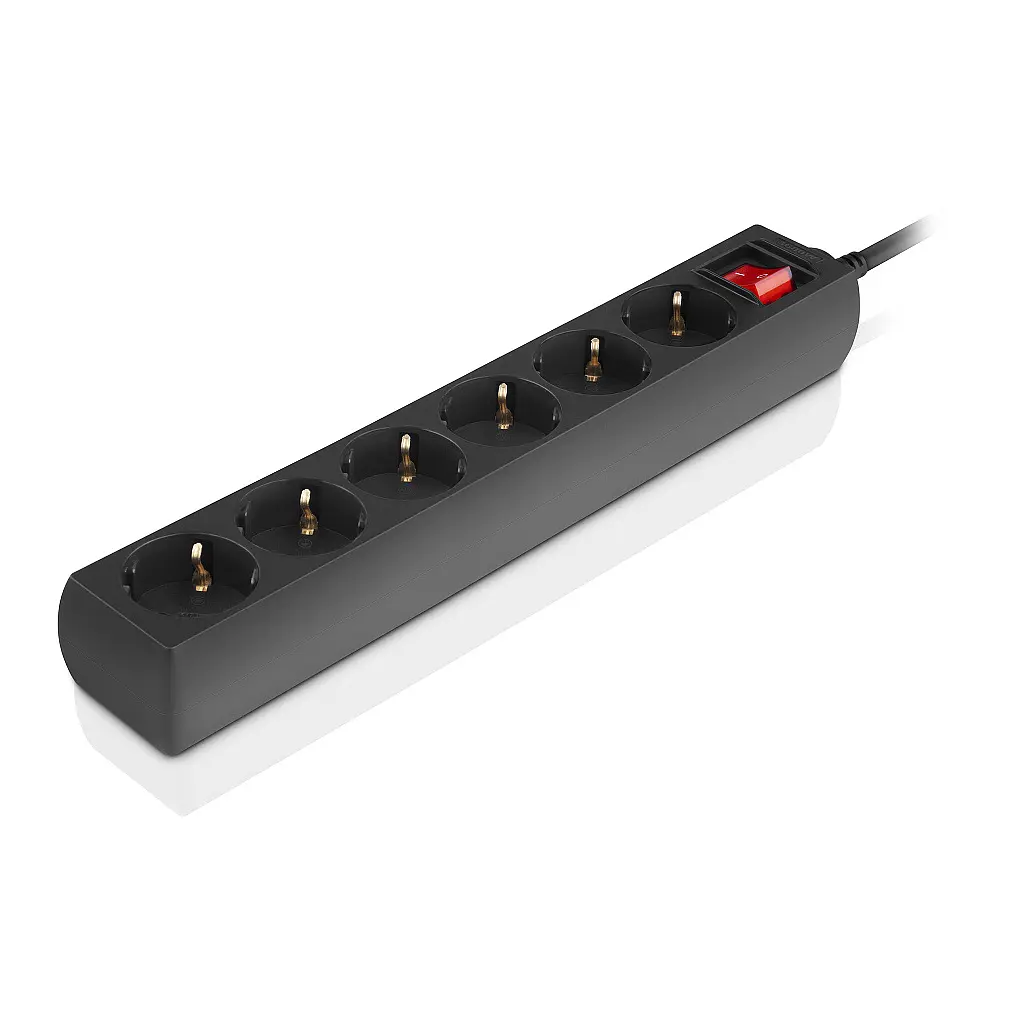 Мережевий фільтр живлення REAL-EL RS-6 Protect M 3m, black (EL122300034) - фото 6