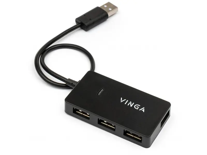 Мультипортовий адаптер Vinga USB2.0 to 4xUSB2.0 Hub (VHA2A4) - фото 3