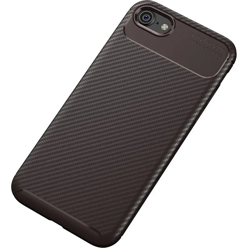 Чохол-накладка Toto TPU Carbon Fiber 1.5 mm Case Apple iPhone 7/8/SE 2020 Coffee - фото 2