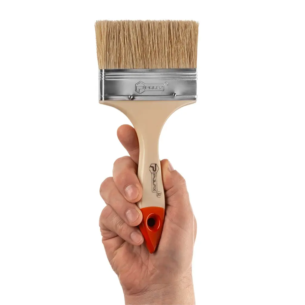 Пензель флейцевий Polax 4″, тип «Стандарт», змішаний ворс, пластикова ручка (04-007) - фото 5