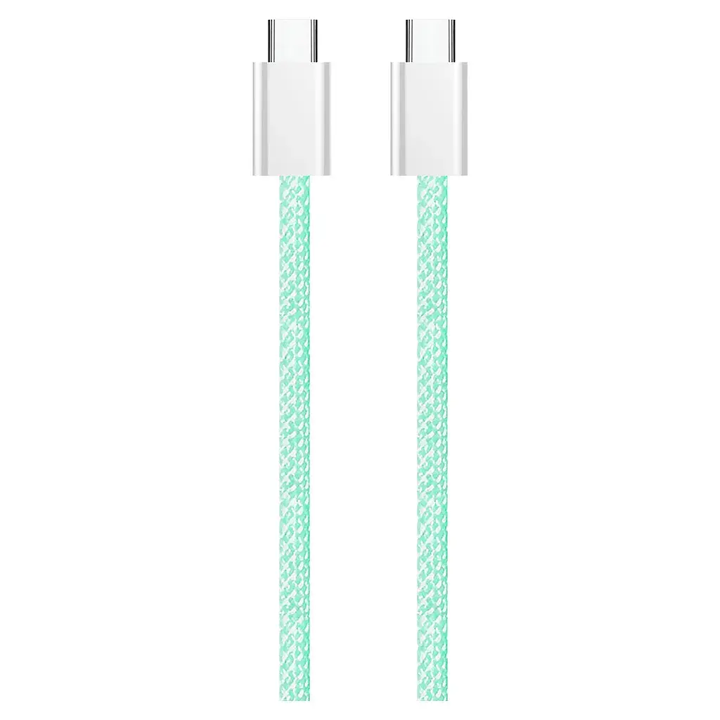 Дата кабель USB-C to USB-C 1.0m 60W 3.0А green ColorWay (CW-CBPDCC061-G) - фото 7