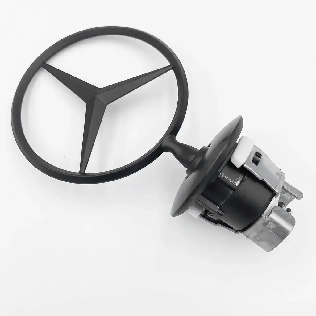 Емблема приціл на капот Mercedes-Benz Чорна Мат w124 (Рестайл) w210 w202 w203 w204 w221 w211 w212 w222 (OEM a2218800086) - фото 4