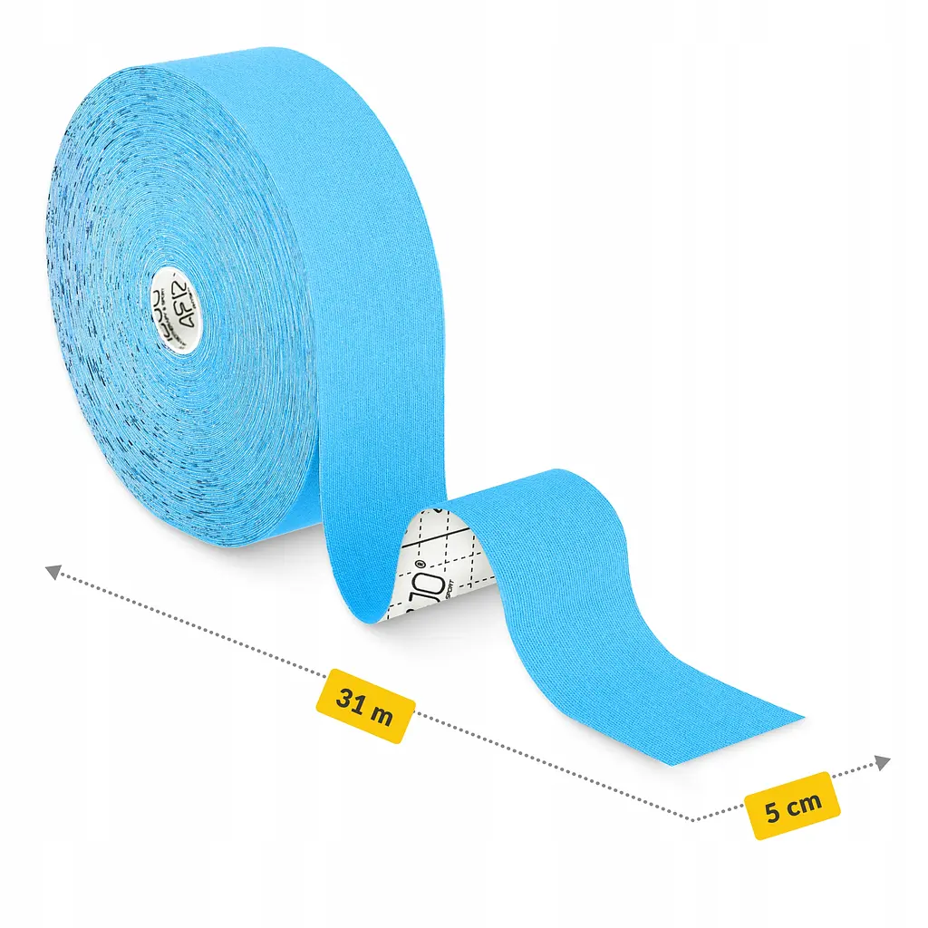 Стрічка кінезіологічна (кінезіо тейп) 4FIZJO 5 см x 31 м Sky Blue (P-5905973405546) - фото 9