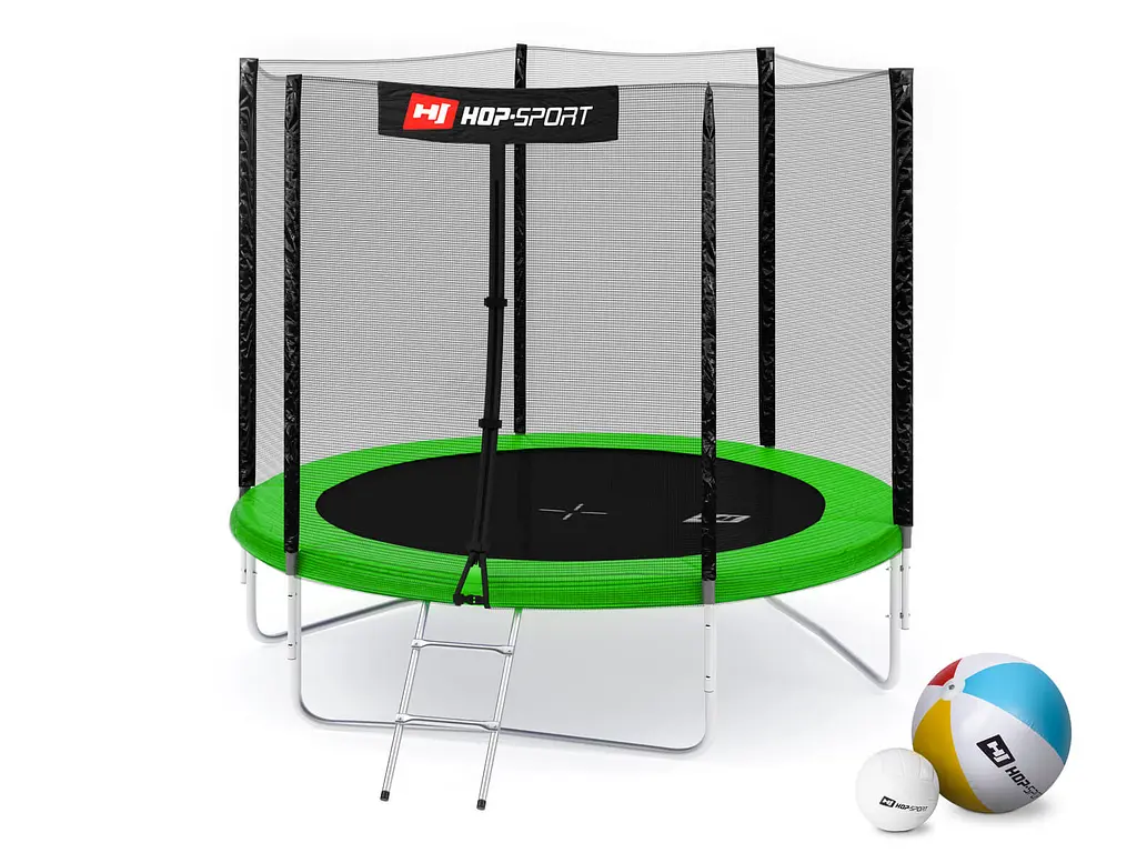 Батут Hop-Sport 8ft (244см) зелений з зовнішньою сіткою - фото 14