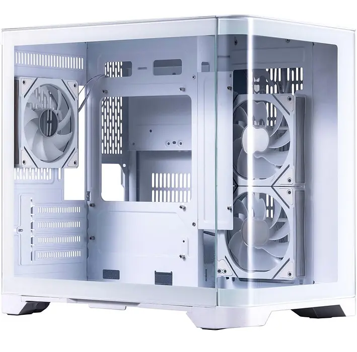 Корпус 1stPlayer UV5, White, без БЖ, Mini Tower, Micro ATX / Mini ITX, 2xUSB 3.0, макс. CPU - 157 мм / VGA - 330 мм, 3x120 мм ARGB, бічна та передня панель із загартованого скла (UV5-WH-2FC7R-W-1FC7-W) - фото 2