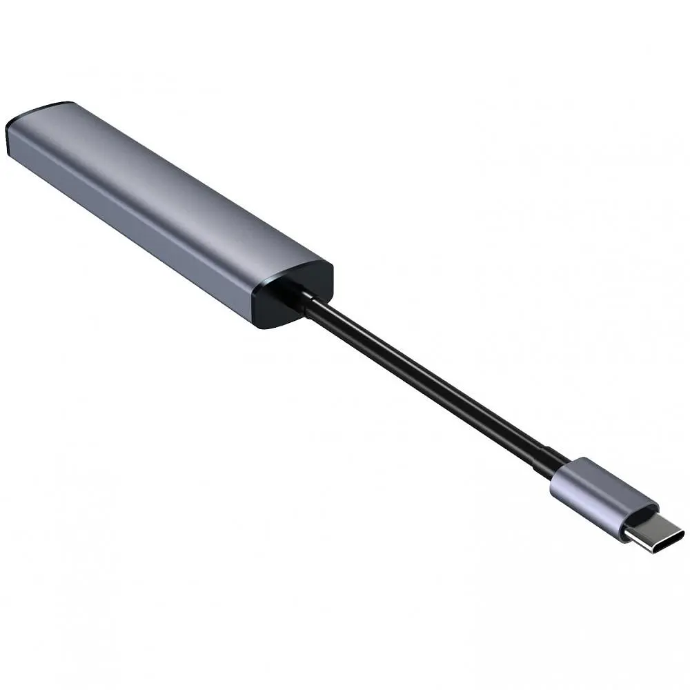 USB-Хаб Proove Type-C-Хаб Arc Link 5 in 1 (2*USB + 3*Type-C) silver (HBAL00222024) - фото 4