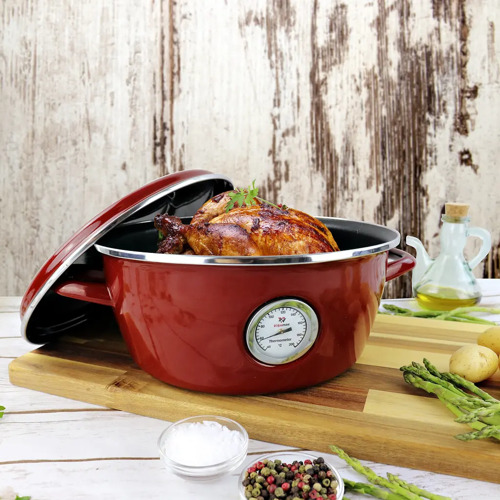 Каструля-жаровня Dutch Oven 26 см 5 л червона VITRINOR - фото 7