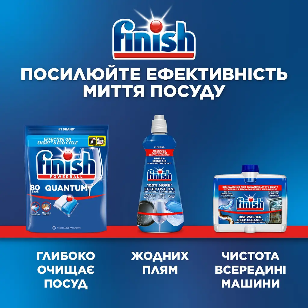 Таблетки для посудомийних машин Finish Powerball Quantum All in 1 60 шт. - фото 7