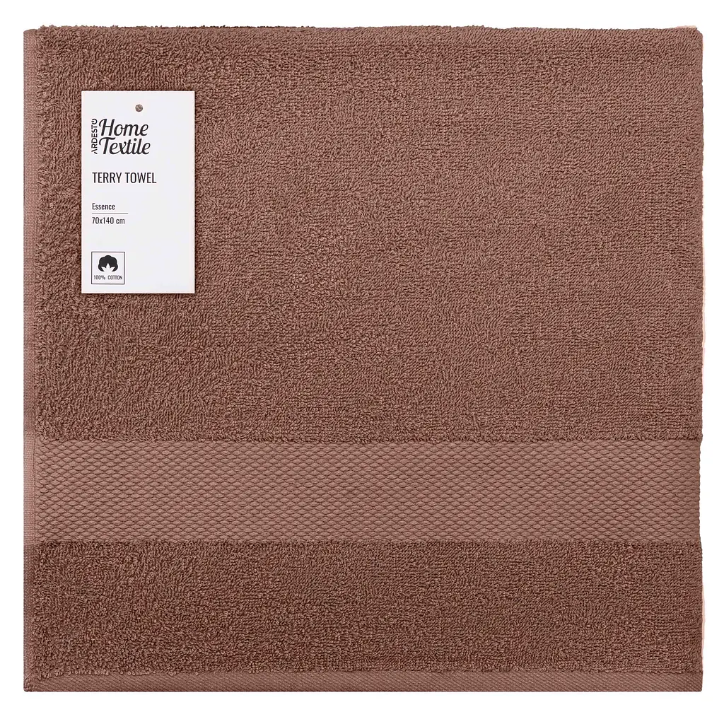 Полотенце махровое Ardesto Essence 70х140см, 100% хлопок, коричневый pbe0050370 - фото 2