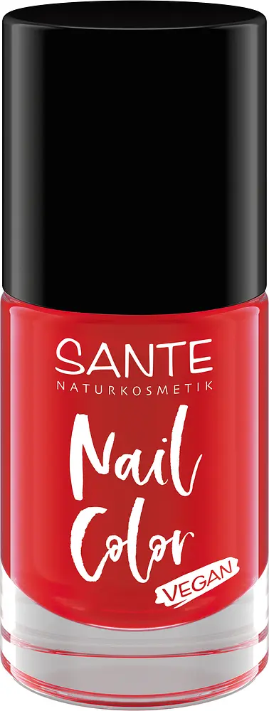 VEGAN-Лак для нігтів Nail Color 06 Flame On/Classic Red SANTE 8 мл