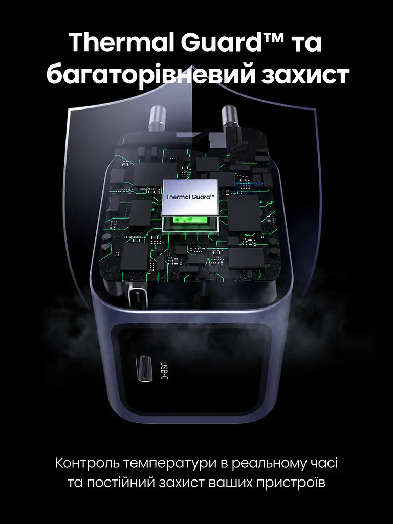 Мережевий GaN-зарядний пристрій UGREEN Nexode Pro X703 1 вихідний порт USB-C (35006) - фото 7