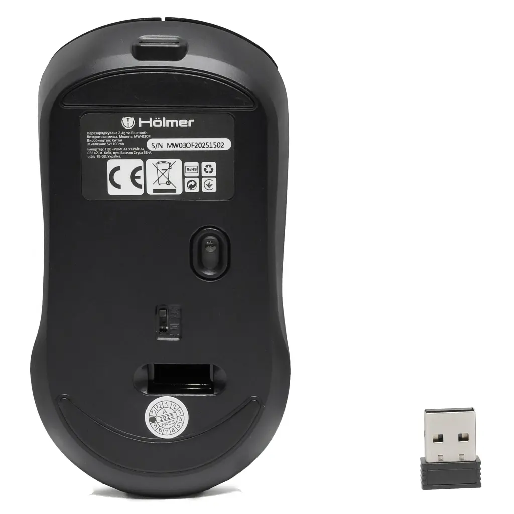 Мишка Hölmer MW-03OF Wireless/Bluetooth Black (MW-03OF) - фото 11