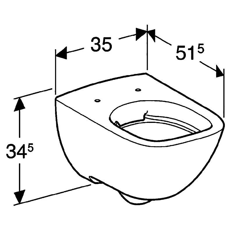 Унитаз подвесной Geberit Modo Rimfree 502.827.00.1 с сидением Soft Close Click2Clean, Белый - фото 2