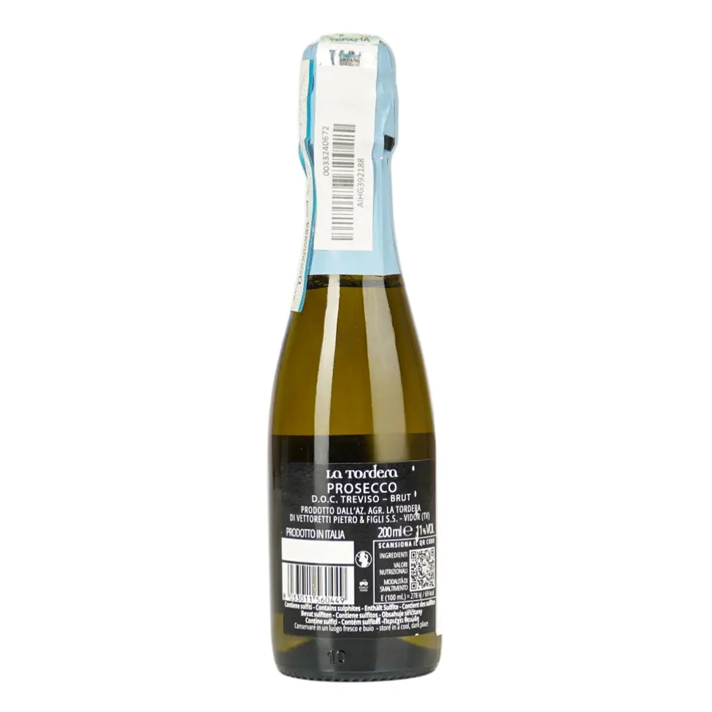 Игристое вино La Tordera Prosecco Treviso Spumante Brut белое брют 11.5% 0.2 л (1022) - фото 4