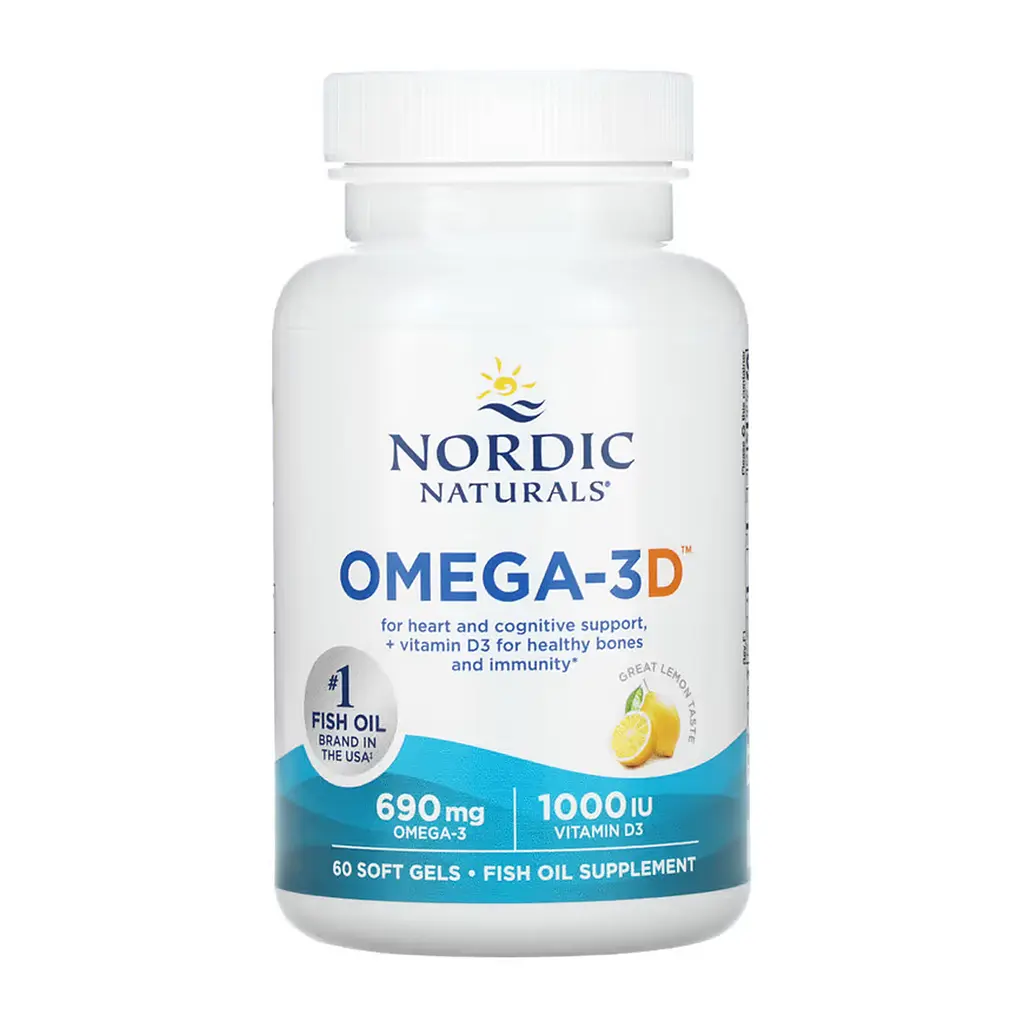 Омега-3 риб'ячий жир Nordic Naturals для серця, мозку та зору 60 софтгелів - фото 3