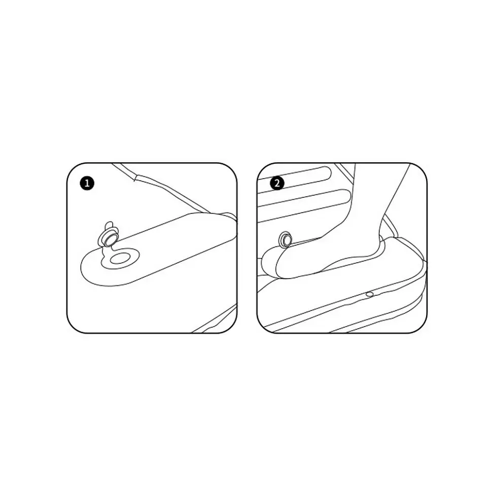 Матрац туристичний надувний одномісний Naturehike CNK2450WS035, 198х68х9.5 см, білий із вбудованою помпою для надування - фото 13