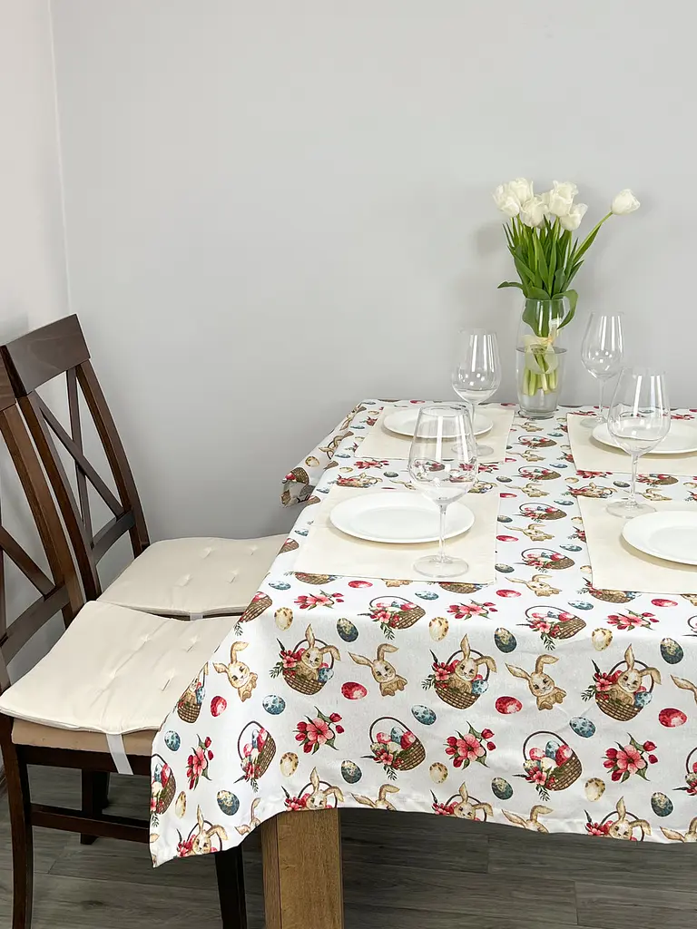 Водовідштовхувальна Скатертина Великодній кошик 220х140 см (+ 4 серветки 30х40) - фото 5
