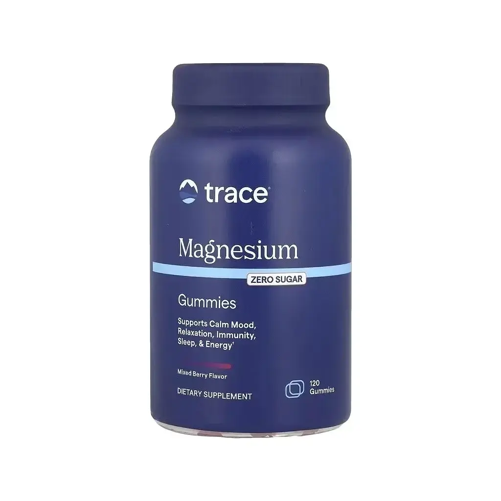 Витаминно-минеральный комплекс Trace Магний, вкус ягод, Magnesium Gummies, 120 жевательных конфет (TMR00891)