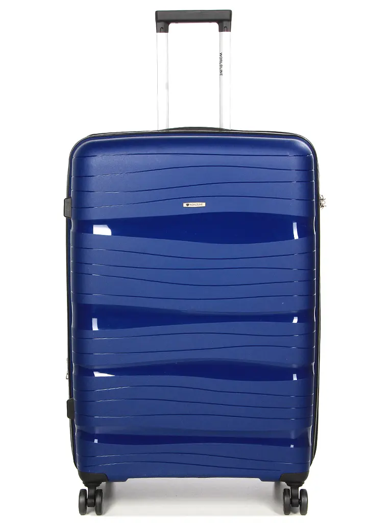 Валіза велика L поліпропілен Worldline Airtex 283 74,5×49×32см 120л Темно-синій - фото 2
