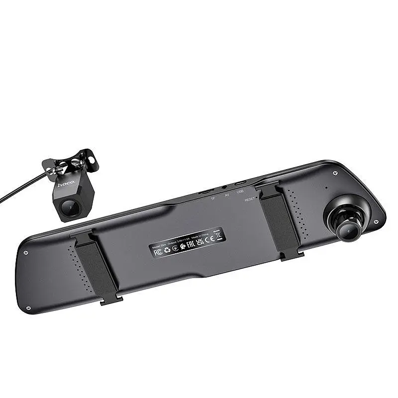Відеореєстратор - дзеркало заднього виду HOCO DV4 4.5-inch rearview mirror driving recorder (dual-channel) 1080p - фото 3