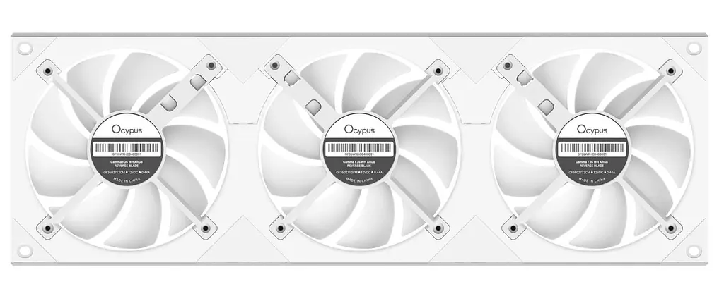 Вентилятор Ocypus Gamma F36 ARGB 360мм Reverse Blade White (GAMMA-F36-WH3AM001-GL) - фото 6