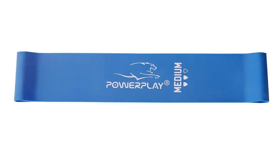 Гумка для фітнесу PowerPlay 4114 Mini Power Band Medium 1 мм Синя (7.5 кг) (PP_4114_Blue_Medium) - фото 2