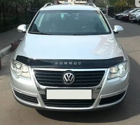 Дефлектор капоту мухобійка Volkswagen Passat B6 2005-2010 Євро Кріплення (Vip Tuning) - фото 2